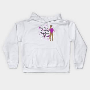 Purple Gymnastics Quote Kids Hoodie